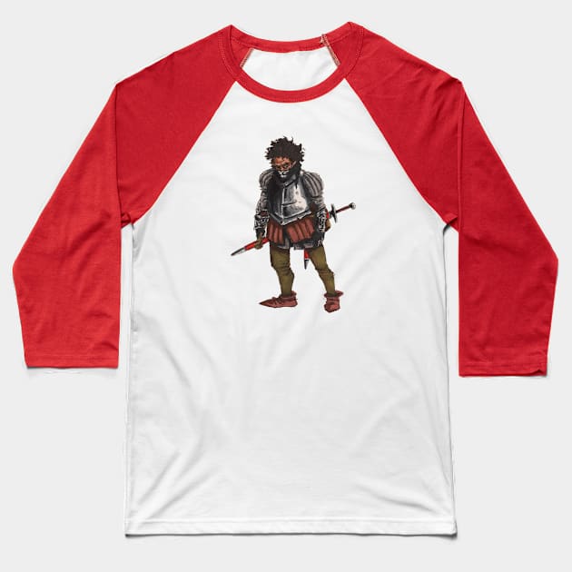 Garibaldi the Half Orc Fighter Baseball T-Shirt by Hominid